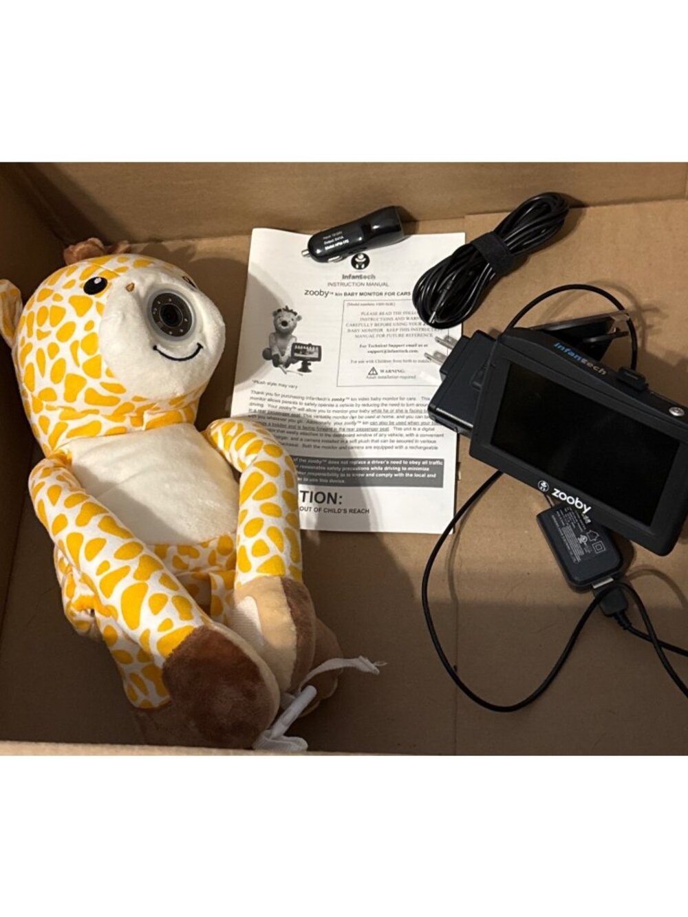 Zooby InfantTech Baby Monitor Home/Car EUC